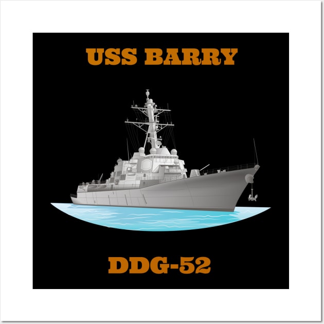 Barry DDG-52 Destroyer Ship Wall Art by woormle